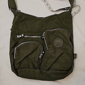 Oakarbo Gray Nylon Crossbody Handbag